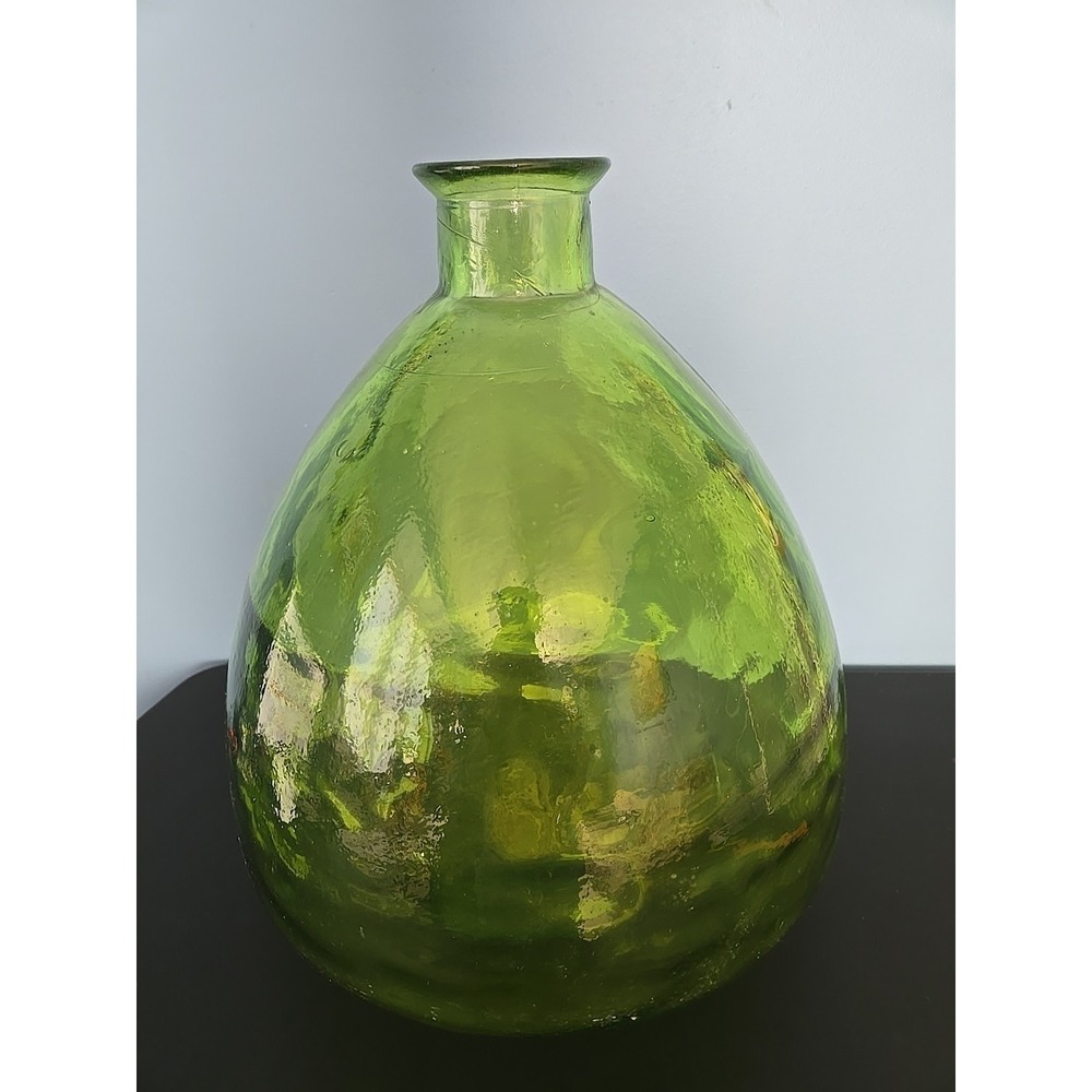 San Miguel Vidrios Spain 100% Recycled Green Glass 17" Vase